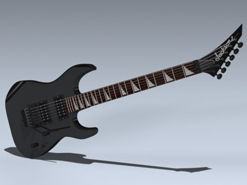 Electric Guitar (Dinky Reverse) 3d Model by Mesh Factory