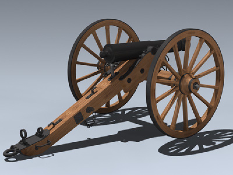 Field Cannon (6 Pound) 3d Model by Mesh Factory