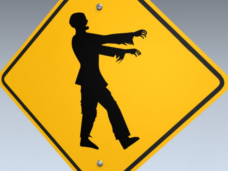 Road Sign (Zombies Ahead) 3d Model by Mesh Factory